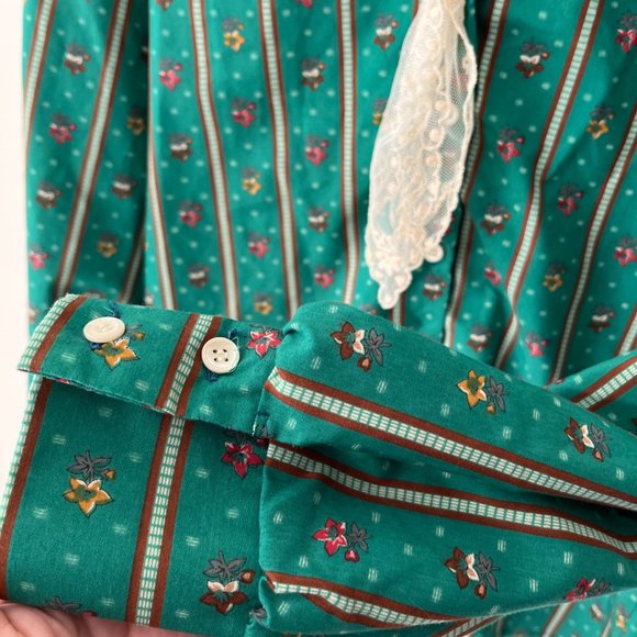 Rare Levi's Levi Strauss & Co Western Button Down Top Lace Size 10 Vintage - Picture 5 of 13